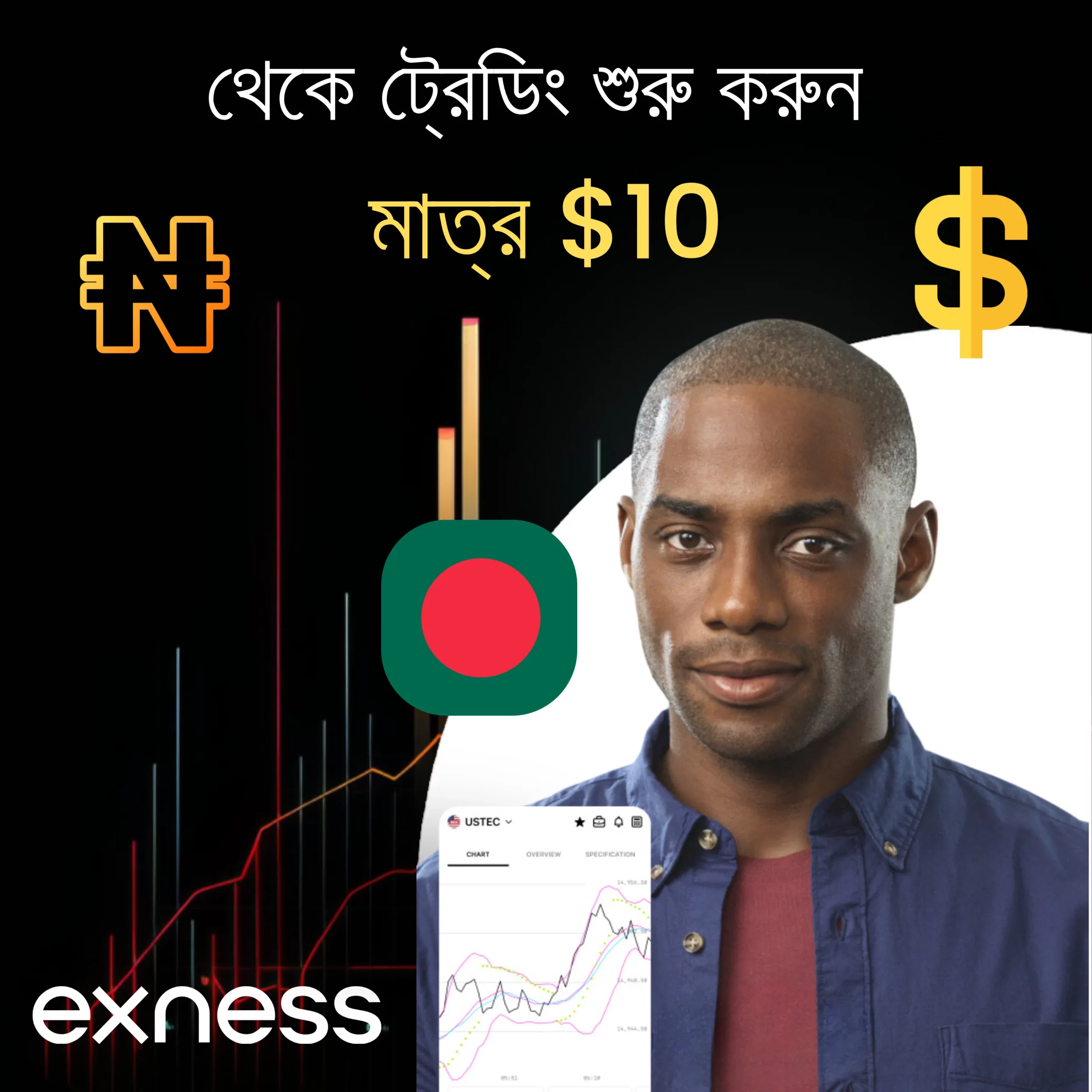 নাইজেরিয়ান ব্যবসায়ীদের জন্য Exness ন্যূনতম আমানত